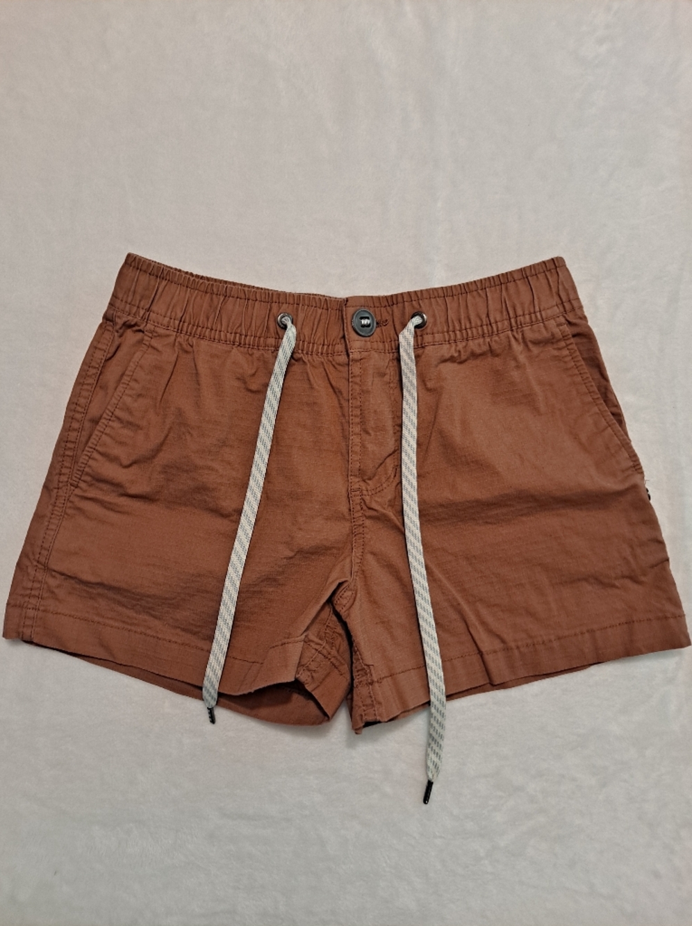 Vuori Rust Brown Elastic Waist Women's Shorts with Drawstring Size XS